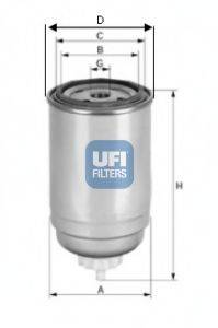 Фильтр топливный UFI 2439900