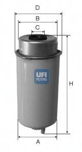 Фильтр топливный UFI 2445500