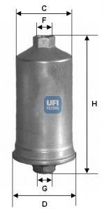 Фильтр топливный UFI 31.504.00