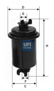 Фильтр топливный UFI 31.643.00