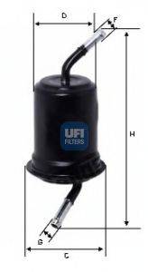Фильтр топливный UFI 31.764.00