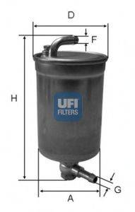 Фильтр топливный UFI 2407200