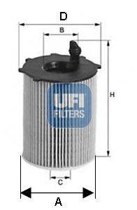 Масляный фильтр двигателя UFI 2512800