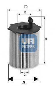 Масляный фильтр двигателя UFI 2514100