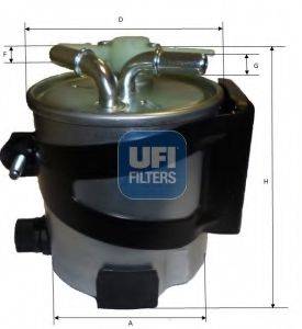 Фильтр топливный UFI 5541700