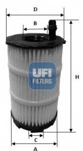 Масляный фильтр двигателя UFI 2514300