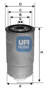 Фильтр топливный UFI 2452801