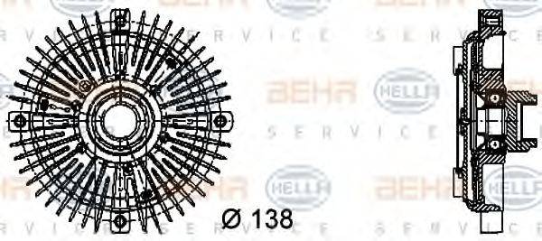 Сцепление вентилятора радиатора HELLA 8MV 376 732-231