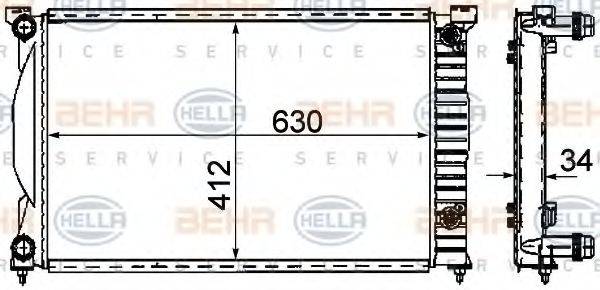 Радиатор (охлаждение двигателя) HELLA 8MK 376 781-061