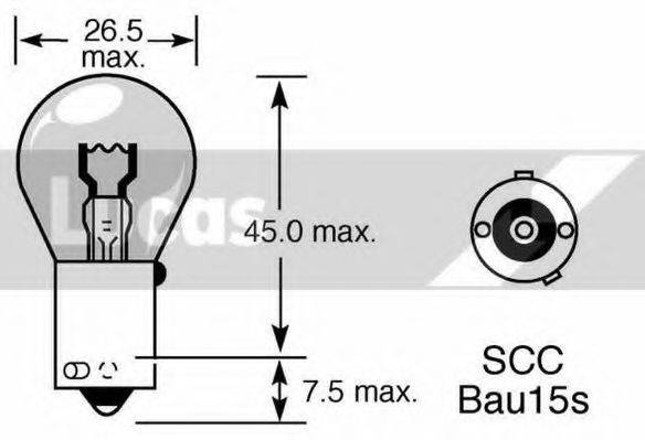 LUCAS ELECTRICAL LLB581 Лампа накаливания, фонарь указателя поворота