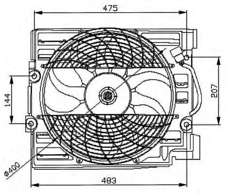 Вентилятор (охлаждение двигателя) NRF 47029