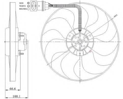 Вентилятор (охлаждение двигателя) NRF 47204