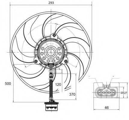 Вентилятор (охлаждение двигателя) NRF 47373