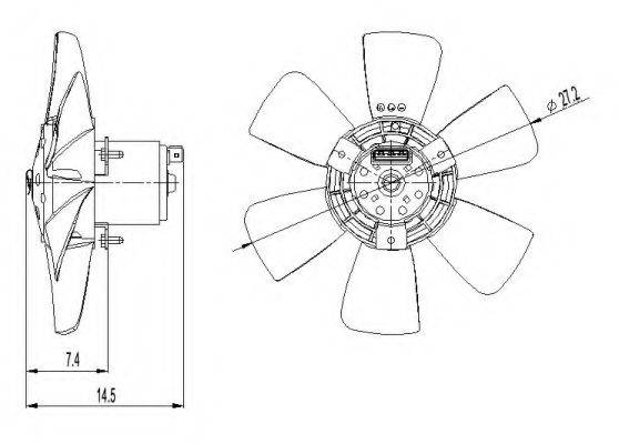 Вентилятор (охлаждение двигателя) NRF 47390