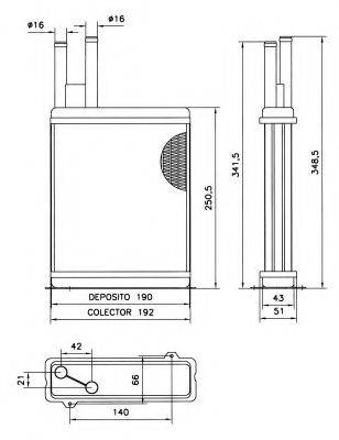 Радиатор отопителя NRF 52066