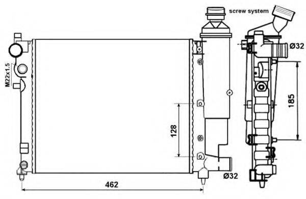 Радиатор (охлаждение двигателя) NRF 58067