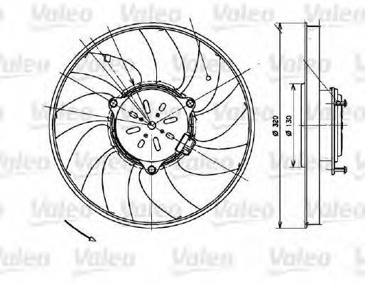 Вентилятор (охлаждение двигателя) VALEO 696082