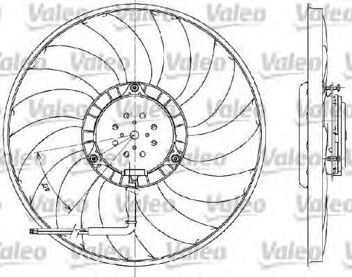 Вентилятор (охлаждение двигателя) VALEO 698609