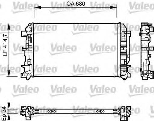 Радиатор (охлаждение двигателя) VALEO 735084