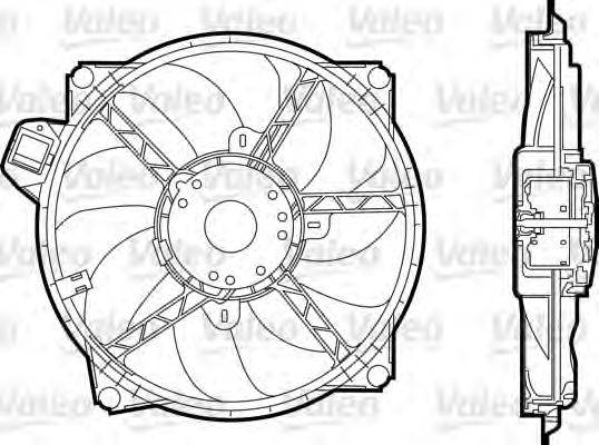 Вентилятор (охлаждение двигателя) VALEO 696376