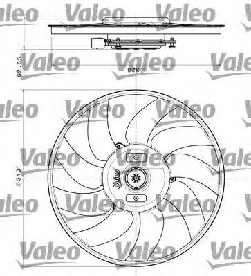 Вентилятор (охлаждение двигателя) VALEO 696349