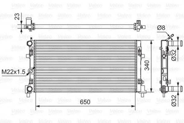 VALEO 701522 Радиатор (охлаждение двигателя)