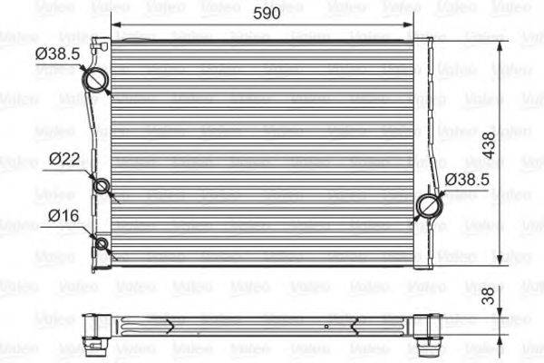 Радиатор (охлаждение двигателя) VALEO 701549