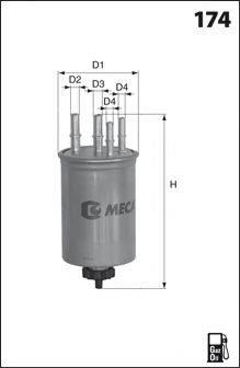 Фильтр топливный MECAFILTER ELG5331