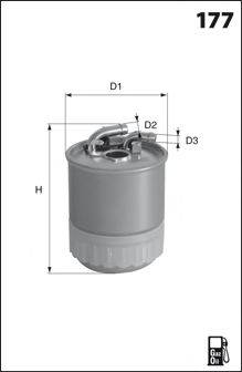 Фильтр топливный MECAFILTER ELG5433