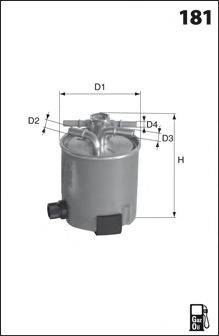 Фильтр топливный MECAFILTER ELG5440
