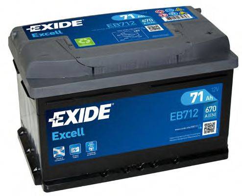 АКБ (стартерная батарея) EXIDE EB712