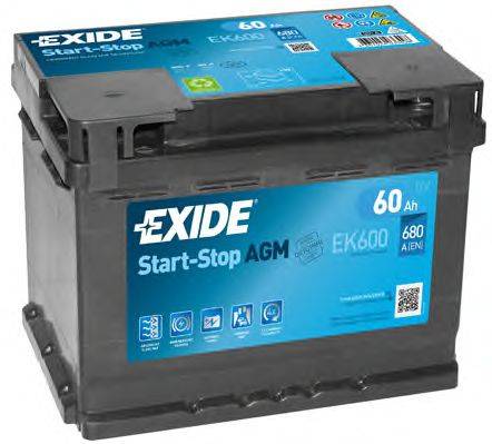 АКБ (стартерная батарея) EXIDE EK600