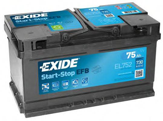 АКБ (стартерная батарея) EXIDE EL752