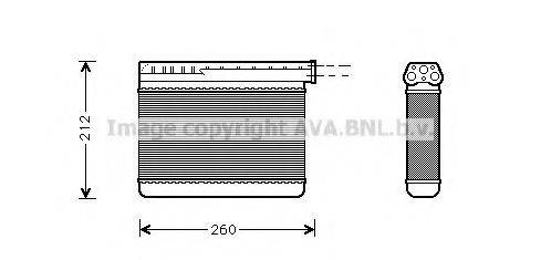 Радиатор отопителя AVA QUALITY COOLING BW6166