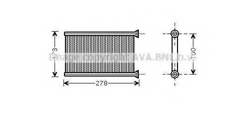 AVA QUALITY COOLING BW6342 Радиатор отопителя