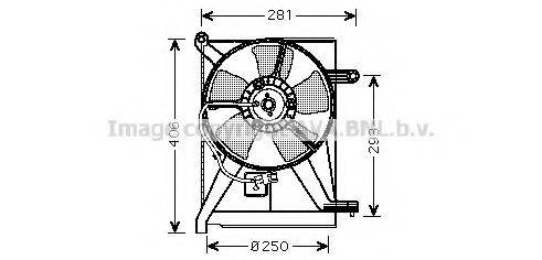 Вентилятор (охлаждение двигателя) AVA QUALITY COOLING DW7510
