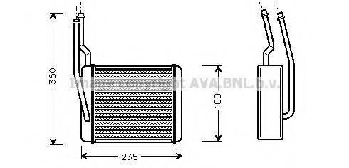 Радиатор отопителя AVA QUALITY COOLING FD6272