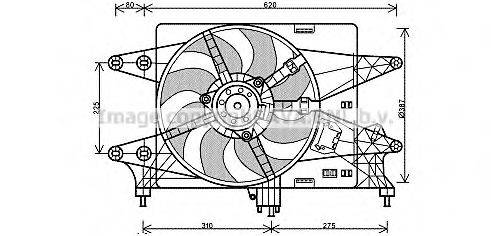 Вентилятор (охлаждение двигателя) AVA QUALITY COOLING FT7559