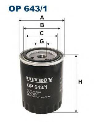 Масляный фильтр двигателя FILTRON OP643/1