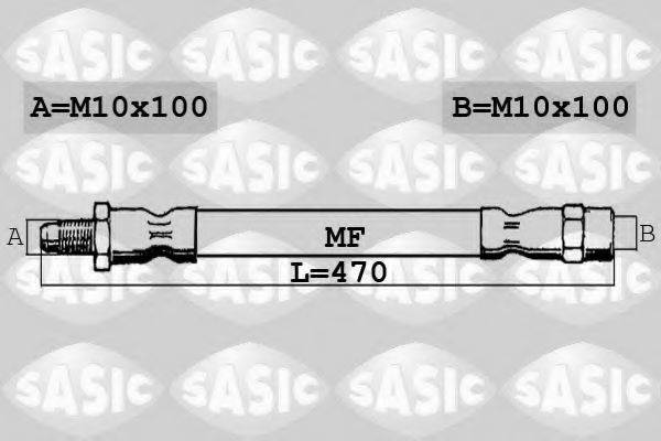 Шланг тормозной SASIC SBH0180