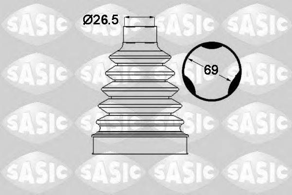SASIC 1904017 Пыльник ШРУСа (комплект)