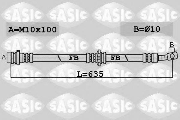 SASIC 6606153 Шланг тормозной