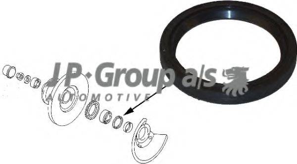 Уплотняющее кольцо вала, подшипник ступицы колеса JP GROUP 1142000400