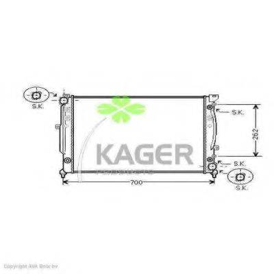 KAGER 310030 Радиатор (охлаждение двигателя)