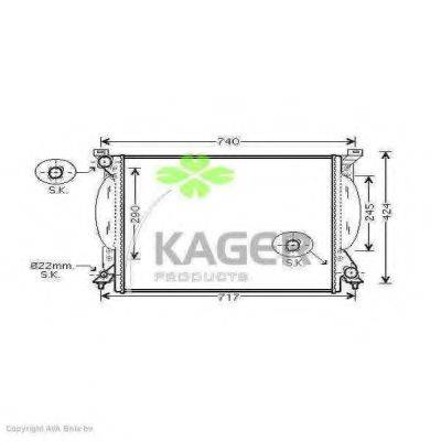 Радиатор (охлаждение двигателя) KAGER 31-1629
