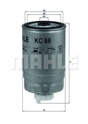 Фильтр топливный MAHLE ORIGINAL KC68