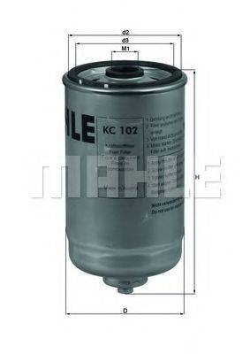 Фильтр топливный MAHLE ORIGINAL KC102