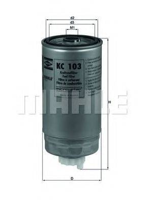 Фильтр топливный MAHLE ORIGINAL KC103