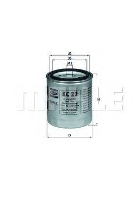Фильтр топливный MAHLE ORIGINAL KC22