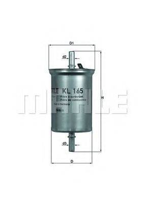 Фильтр топливный MAHLE ORIGINAL KL165